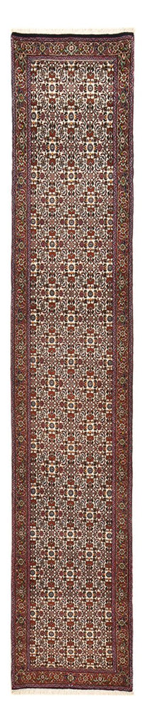 Tapis de couloir Tapis persan - Bidjar - 392 x 76 cm - rouille
