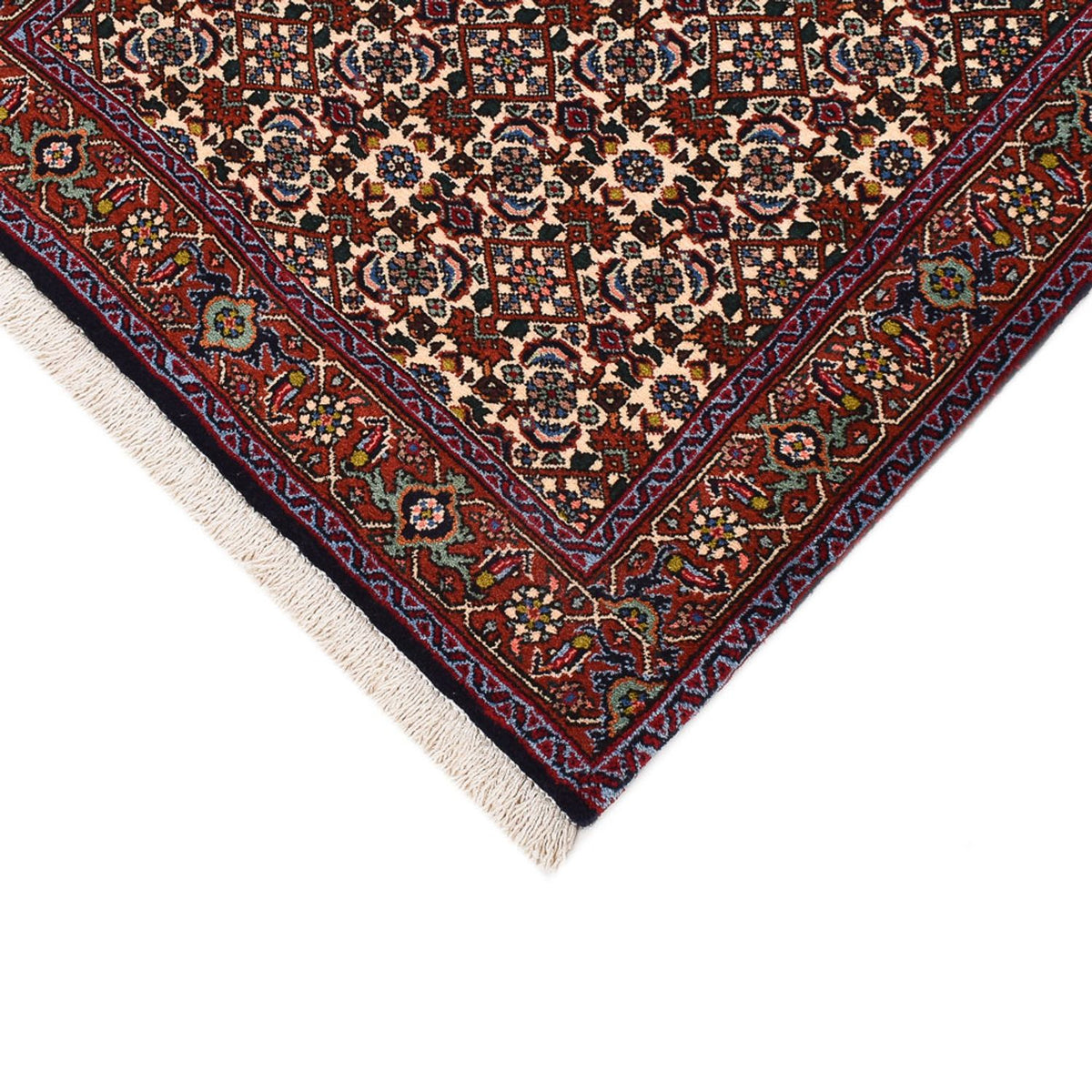Tapis de couloir Tapis persan - Bidjar - 392 x 76 cm - rouille