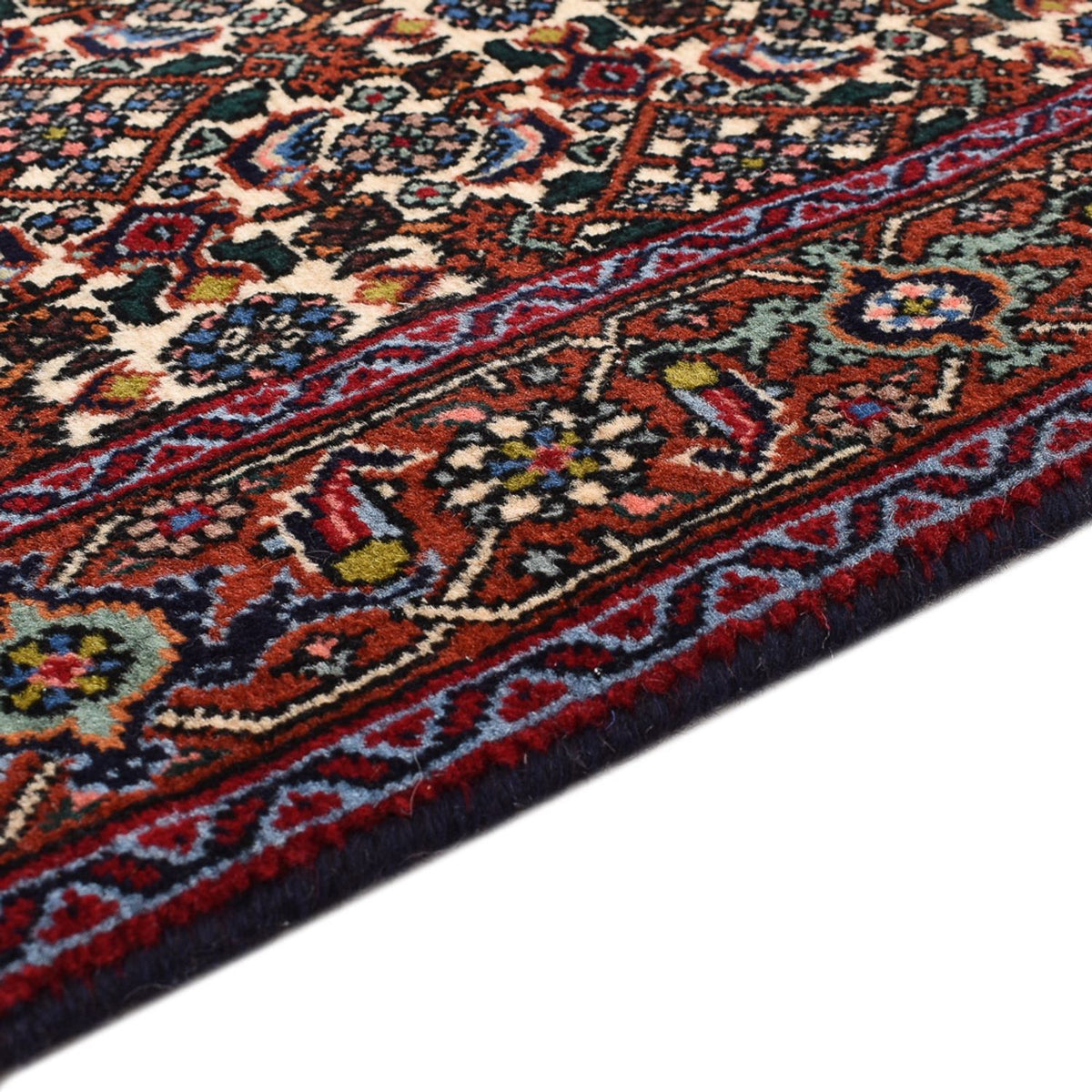 Tapis de couloir Tapis persan - Bidjar - 392 x 76 cm - rouille