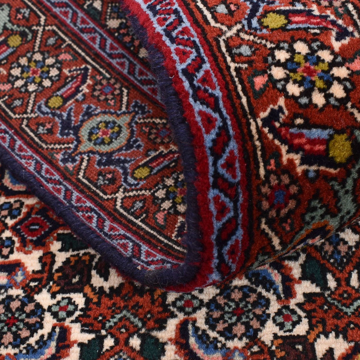 Tapis de couloir Tapis persan - Bidjar - 392 x 76 cm - rouille