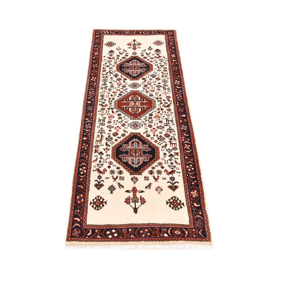 Tapis de couloir Tapis Gabbeh - Persan Kashkuli - 205 x 65 cm - multicolore