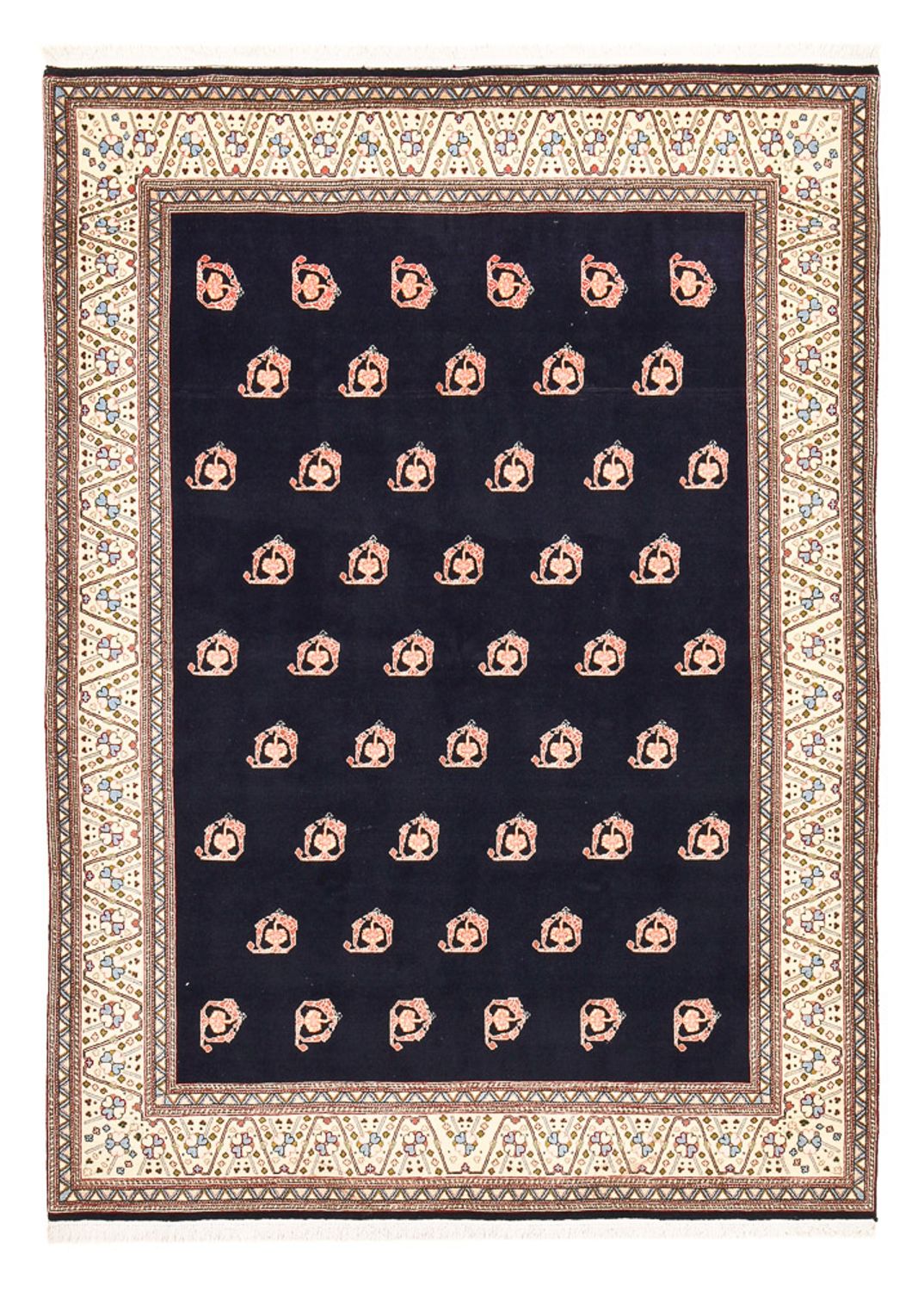 Tapis Gabbeh - Persan Kashkuli - 240 x 175 cm - bleu foncé