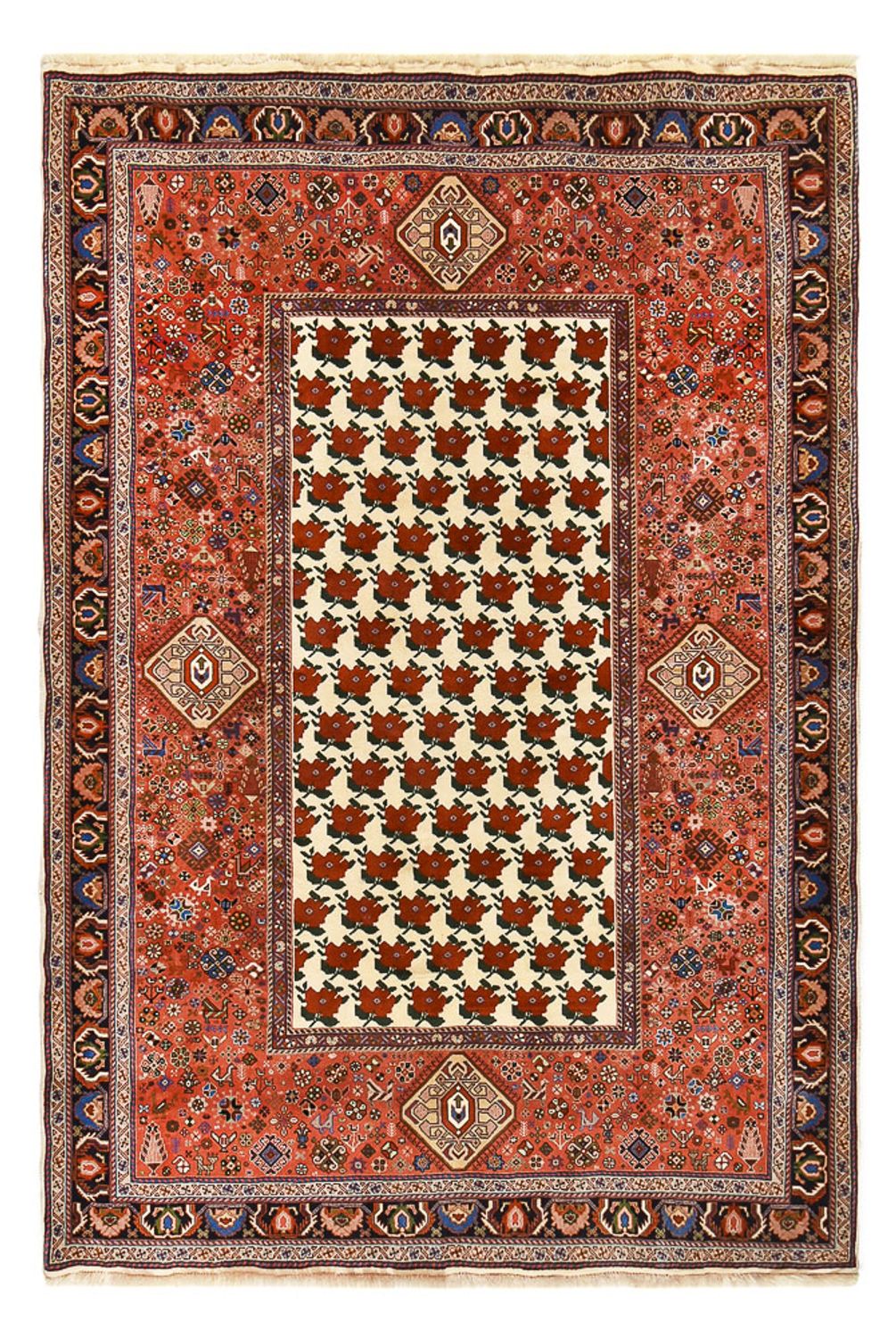 Tapis Gabbeh - Persan Kashkuli - 260 x 172 cm - rouge