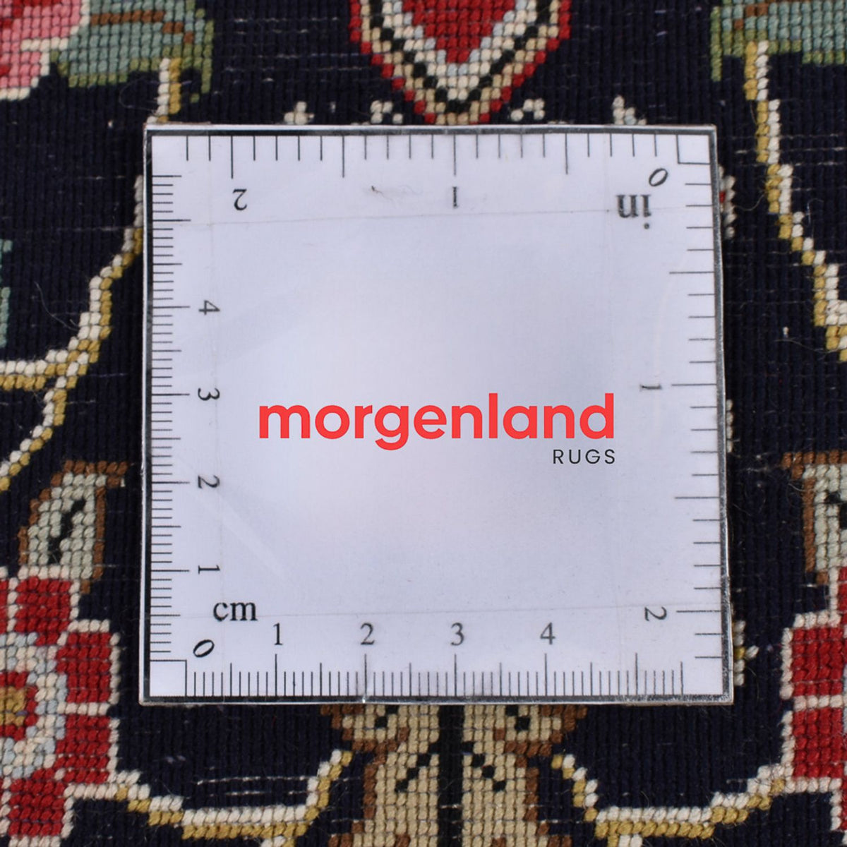 Tapis de couloir Tapis persan - Ghom - Royal - 182 x 55 cm - bleu foncé