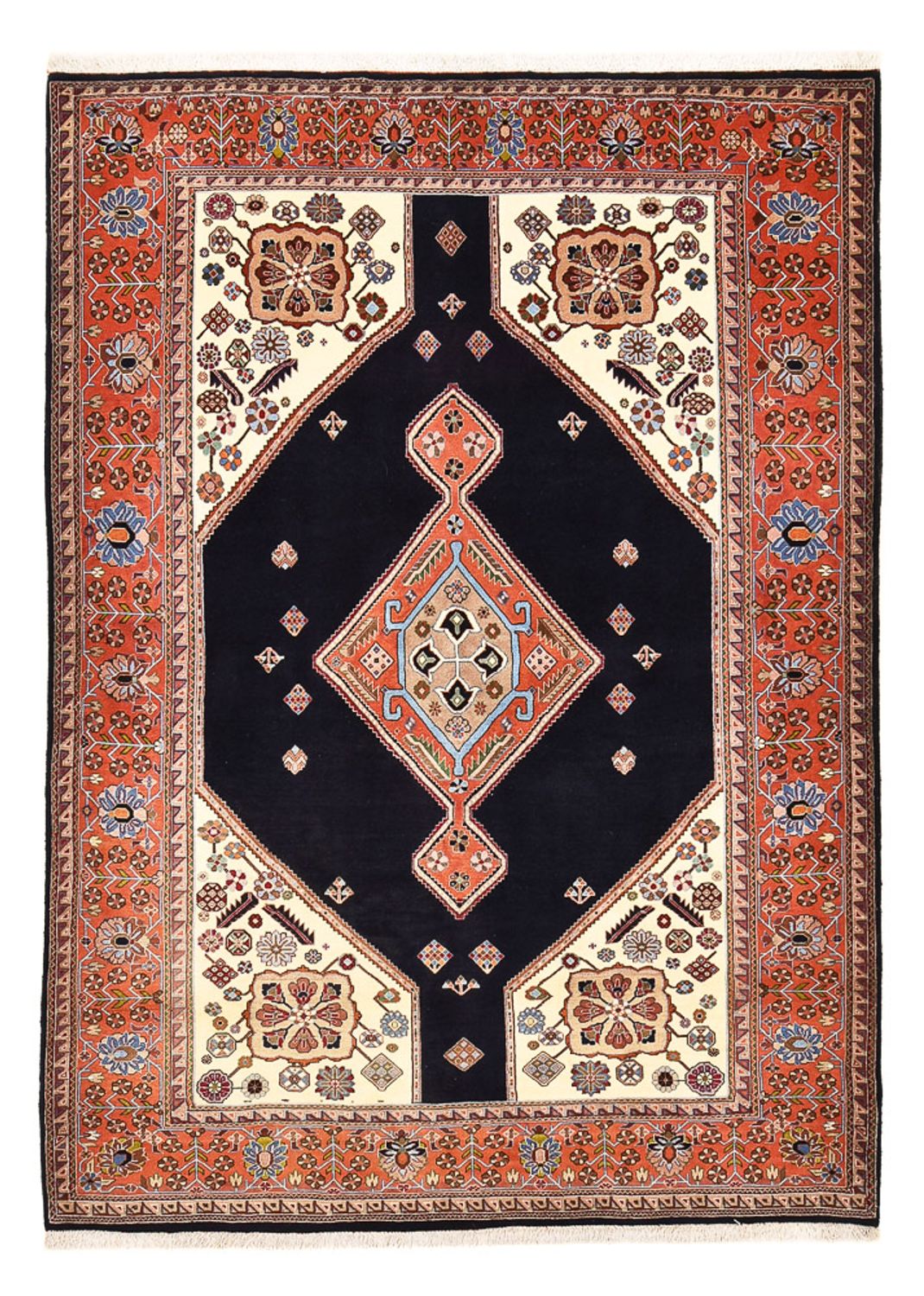 Tapis Gabbeh - Persan Kashkuli - 250 x 180 cm - bleu foncé