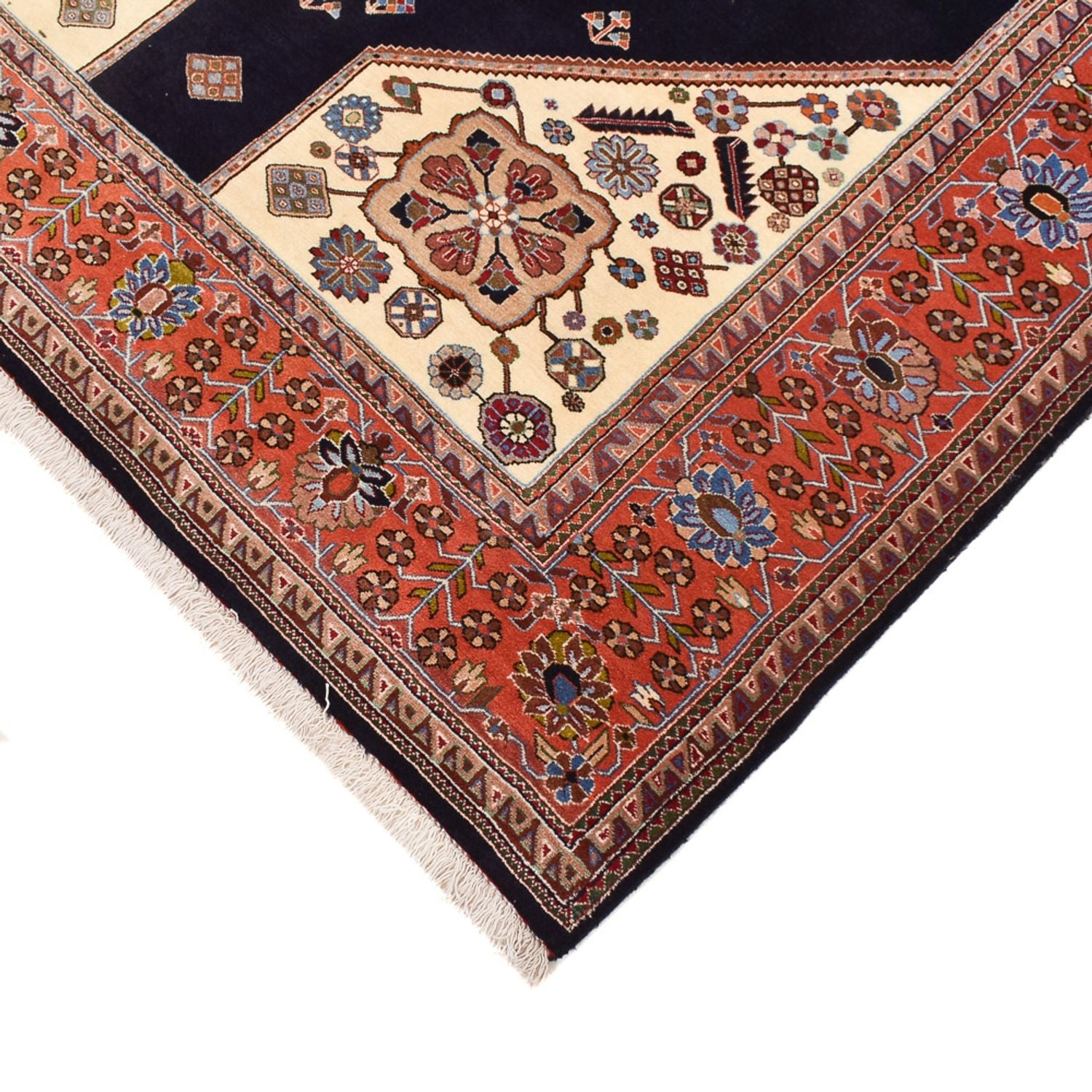 Tapis Gabbeh - Persan Kashkuli - 250 x 180 cm - bleu foncé