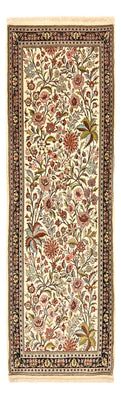 Tapis de couloir Tapis persan - Ghom - Royal - 203 x 63 cm - beige clair