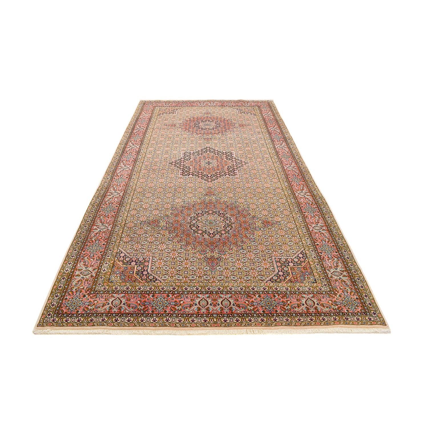 Tapis de couloir Tapis persan - Classique - 410 x 203 cm - beige foncé