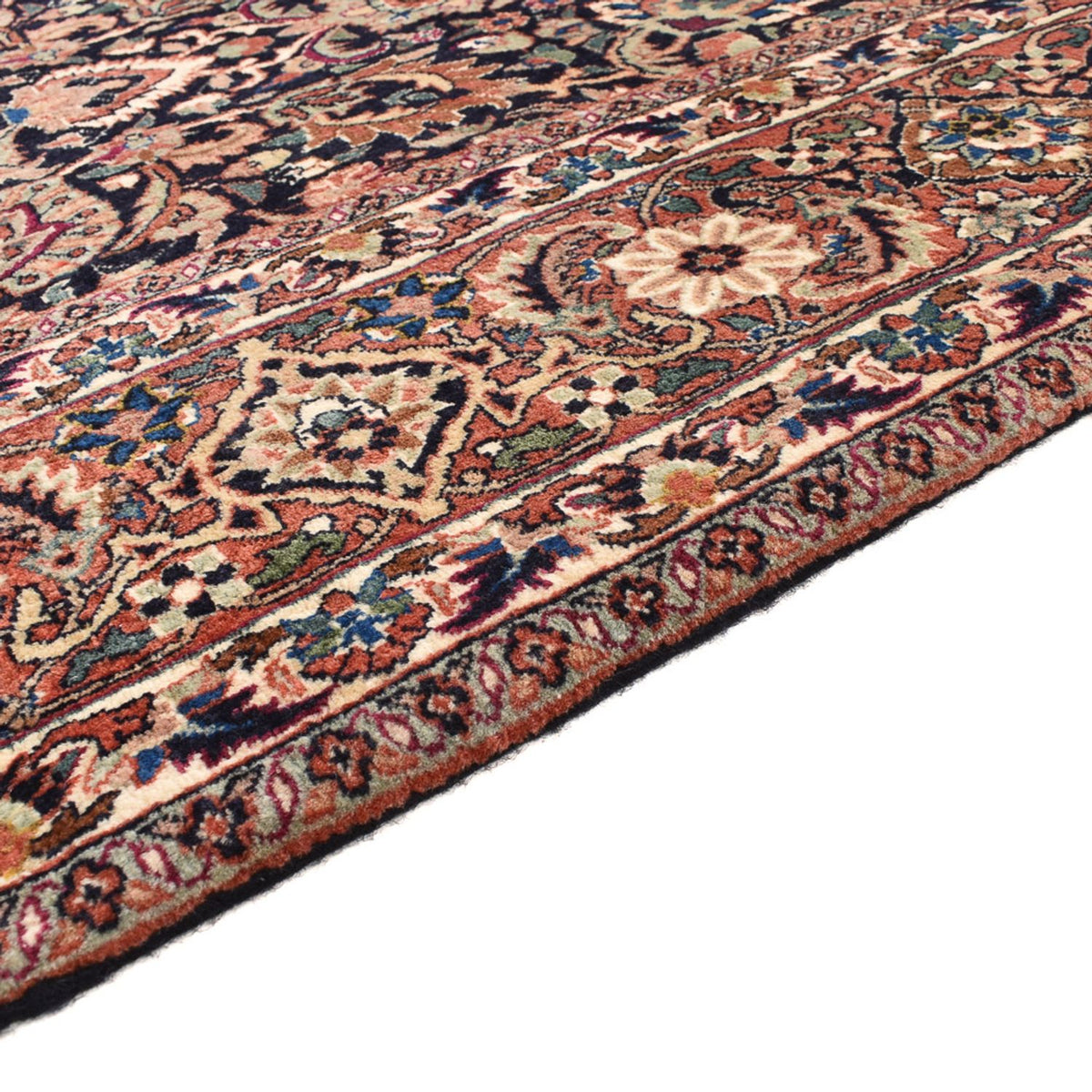 Tapis persan - Bidjar carré  - 210 x 210 cm - rouille