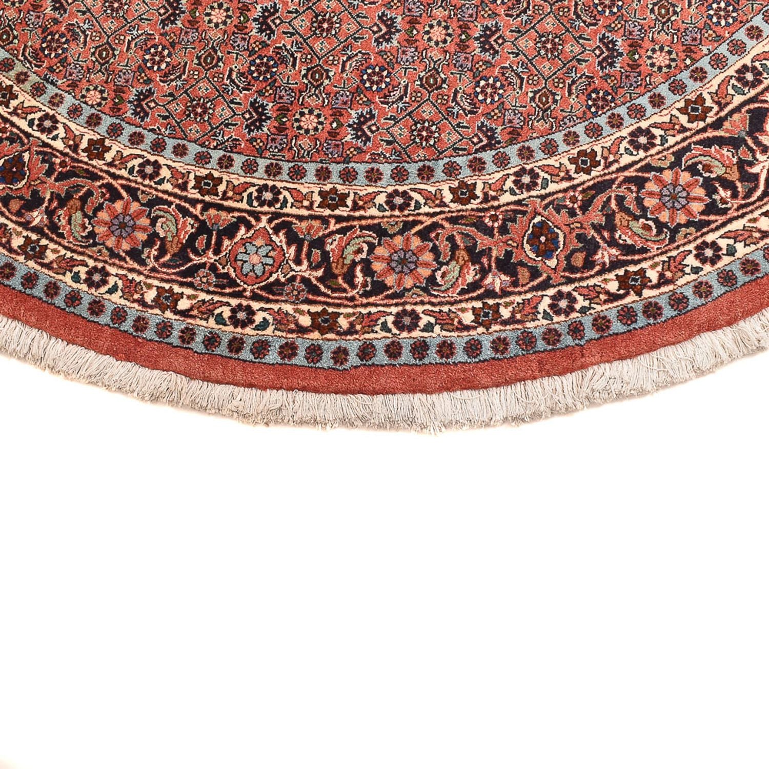 Tapis persan - Bidjar ronde  - 150 x 150 cm - rouge clair