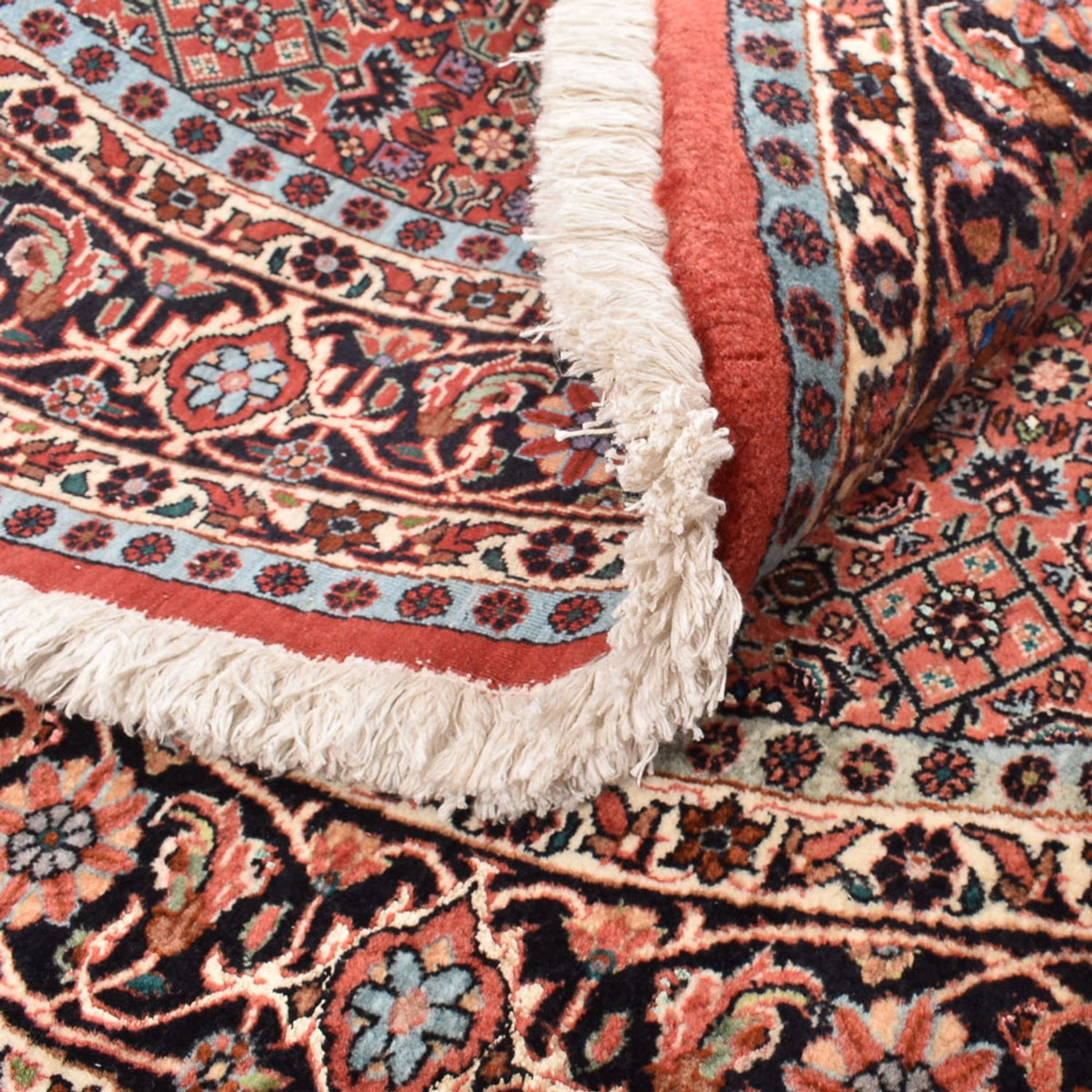 Tapis persan - Bidjar ronde  - 150 x 150 cm - rouge clair