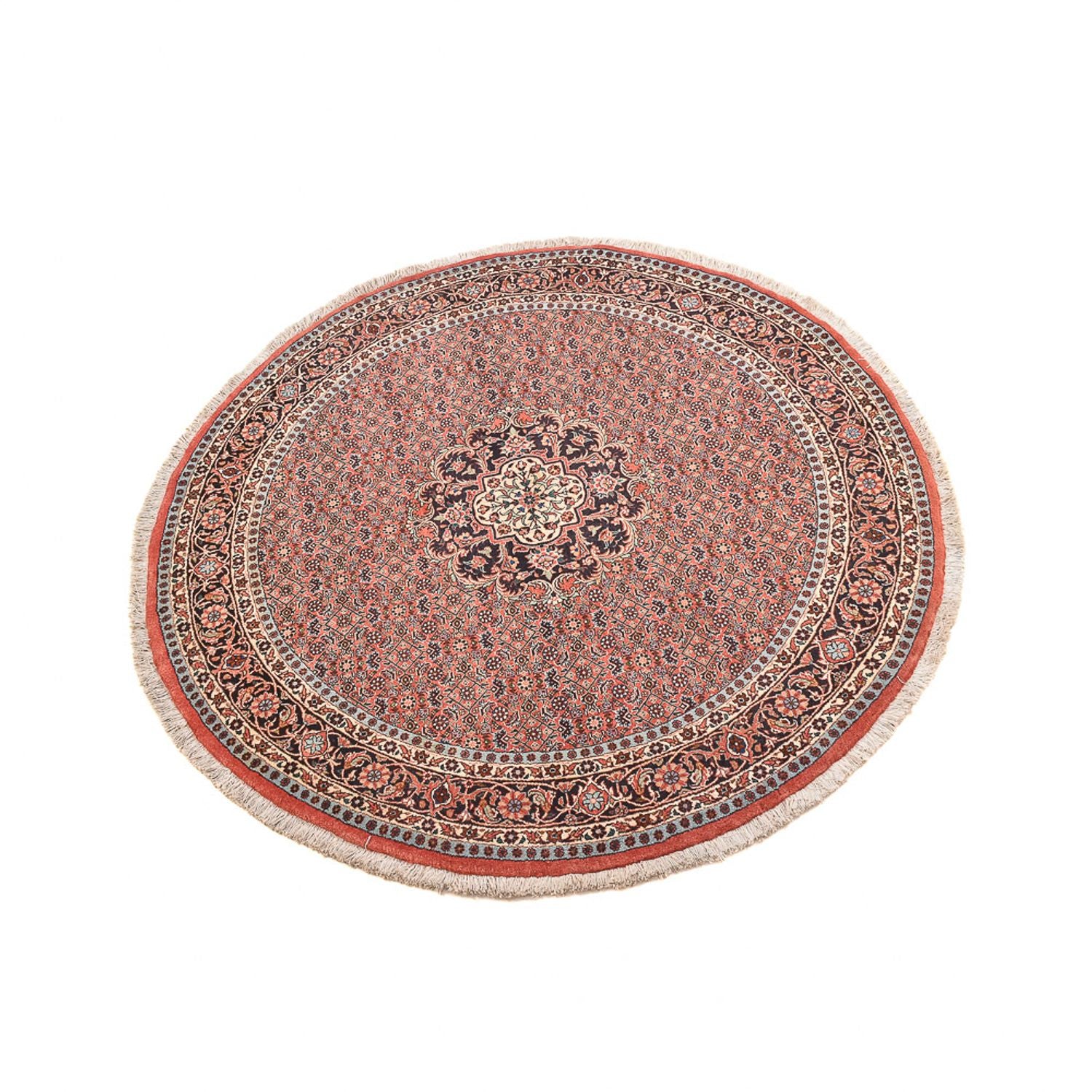 Tapis persan - Bidjar ronde  - 150 x 150 cm - rouge clair