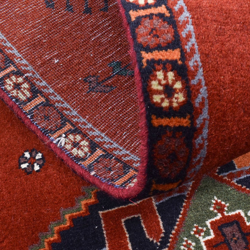 Tapis de couloir Tapis Gabbeh - Persan Kashkuli - 197 x 54 cm - rouge