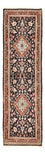 Tapis de couloir Tapis persan - Ghom - Royal - 202 x 60 cm - bleu foncé