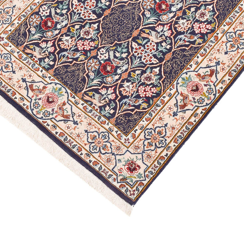 Tapis de couloir Tapis persan - Ghom - Royal - 300 x 80 cm - bleu foncé