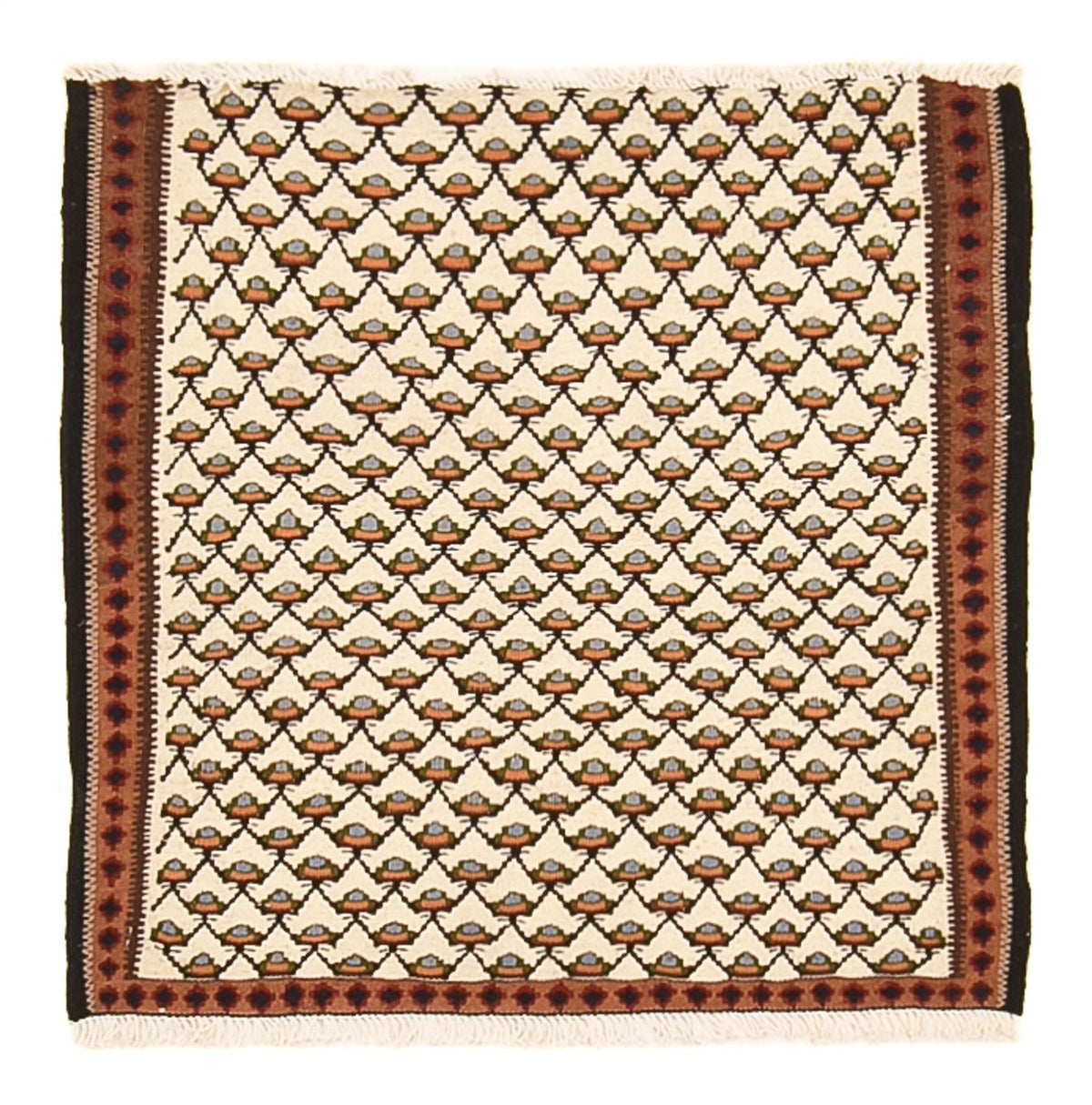 Tapis Kelim - Oriental - 88 x 85 cm - crème