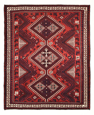 Tapis persan - Nomadic - 260 x 217 cm - rouge bordeaux