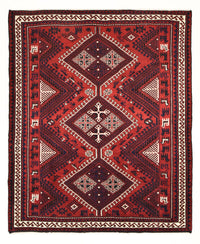 Tapis persan - Nomadic - 260 x 217 cm - rouge bordeaux