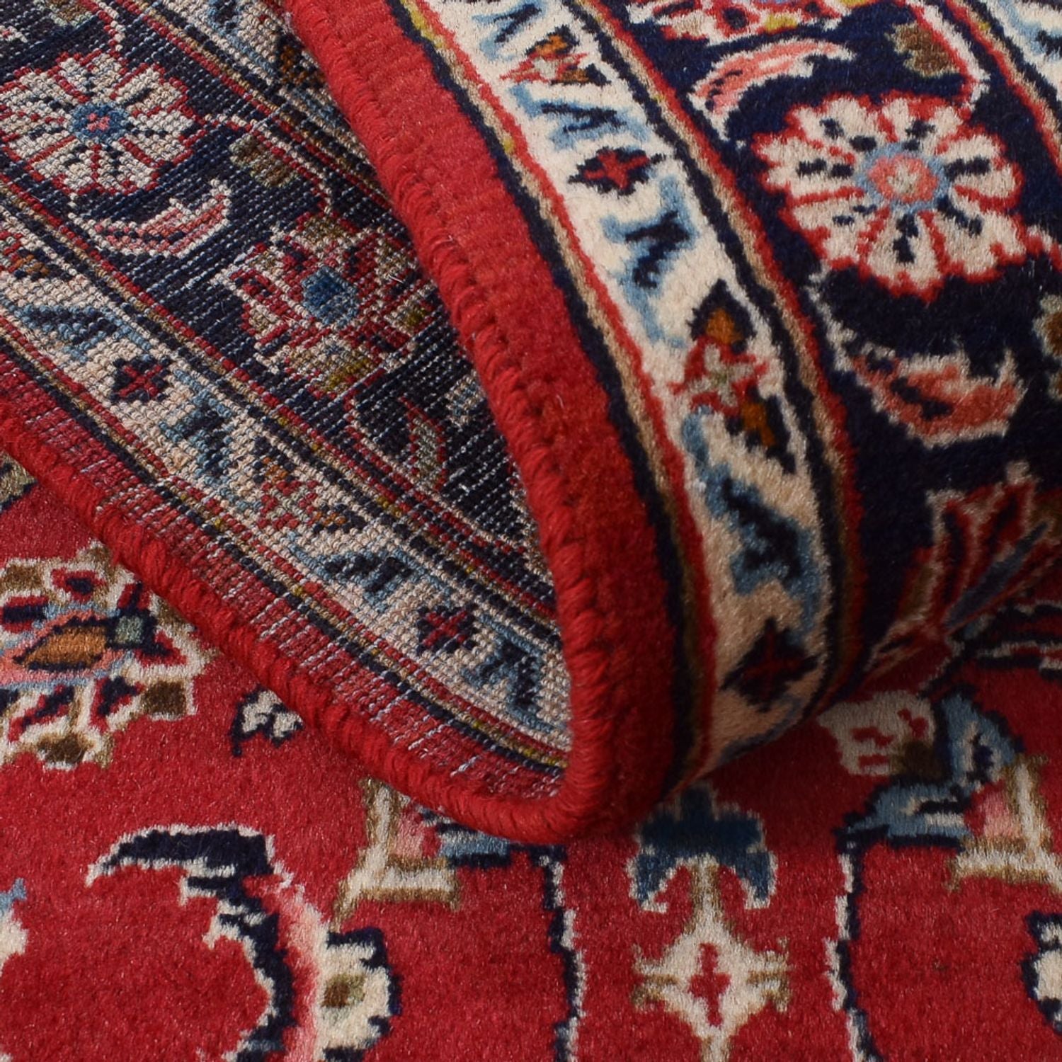 Tapis de couloir Tapis persan - Keshan - 303 x 80 cm - rouge
