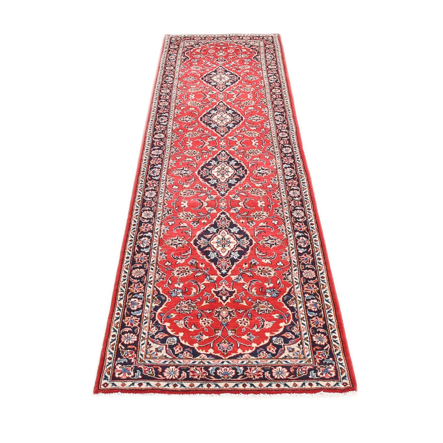 Tapis de couloir Tapis persan - Keshan - 303 x 80 cm - rouge