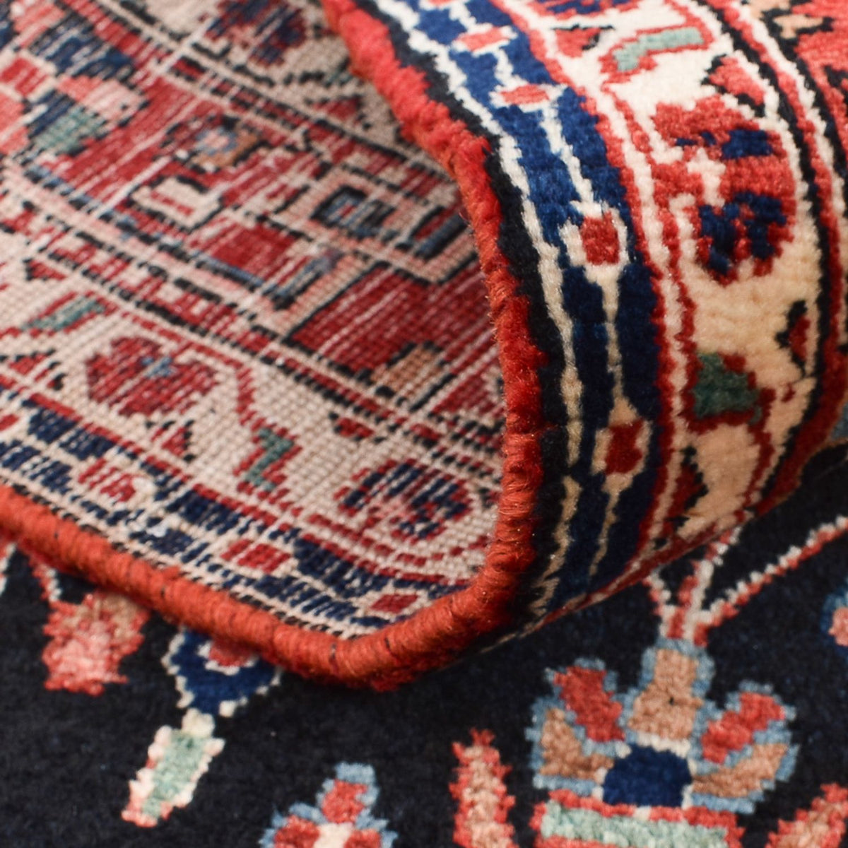 Tapis persan - Nomadic - 160 x 111 cm - bleu foncé