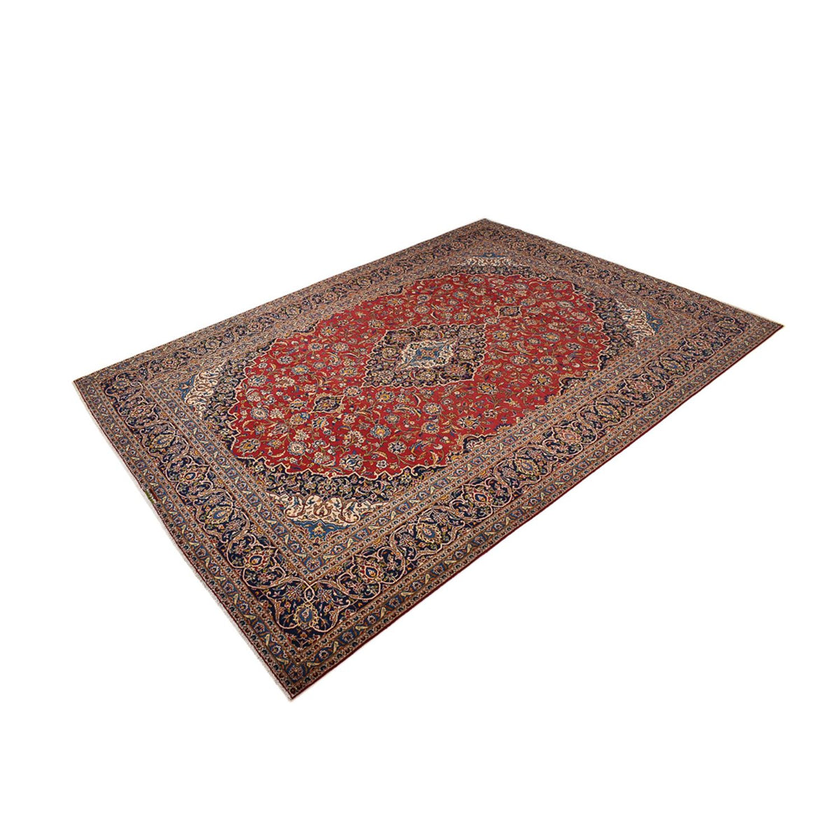 Tapis persan - Keshan - 396 x 301 cm - rouge