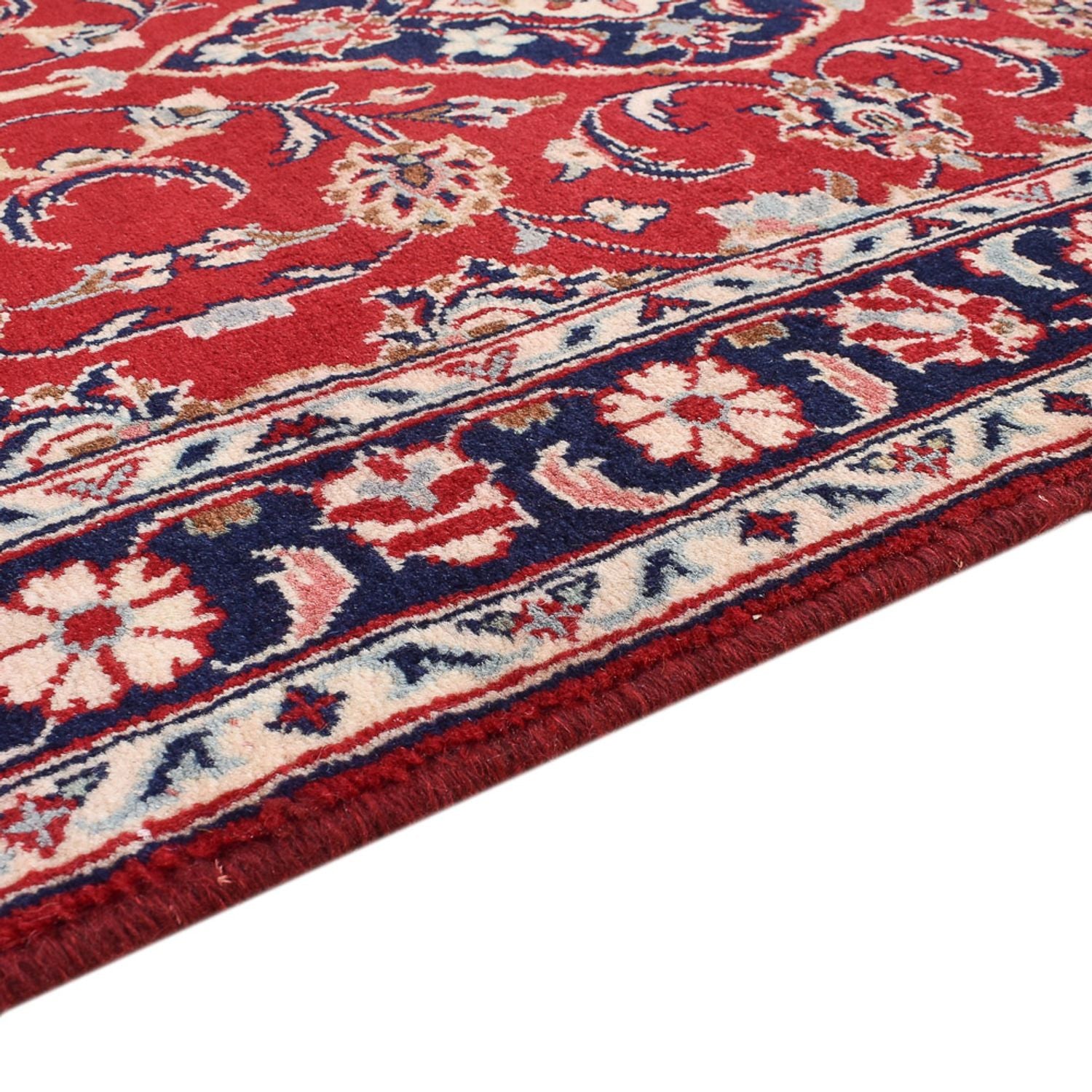 Tapis de couloir Tapis persan - Keshan - 300 x 80 cm - rouge
