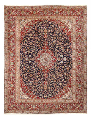 Tapis persan - Keshan - 389 x 302 cm - bleu foncé
