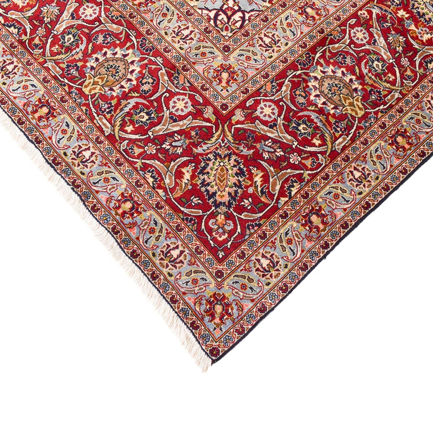 Tapis persan - Keshan - 389 x 302 cm - bleu foncé