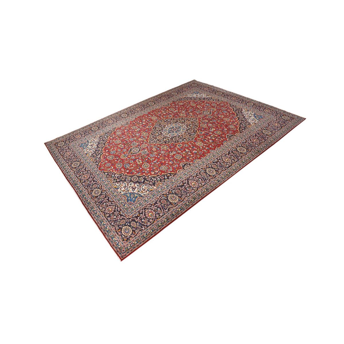 Tapis persan - Keshan - 398 x 300 cm - rouge