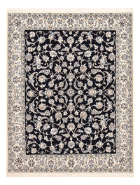 Tapis persan - Nain - Royal - 190 x 148 cm - bleu foncé
