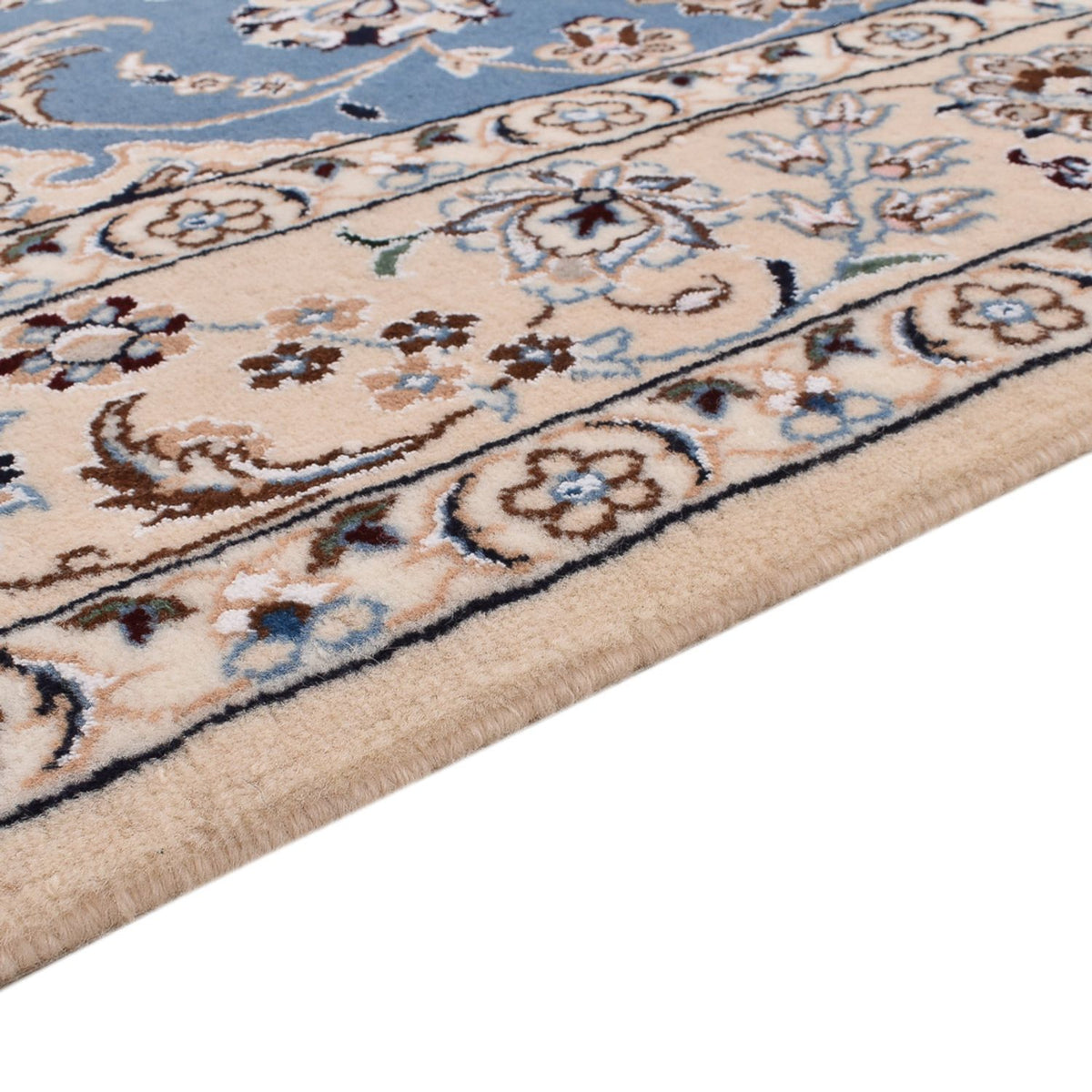 Tapis persan - Nain - Royal - 242 x 158 cm - bleu