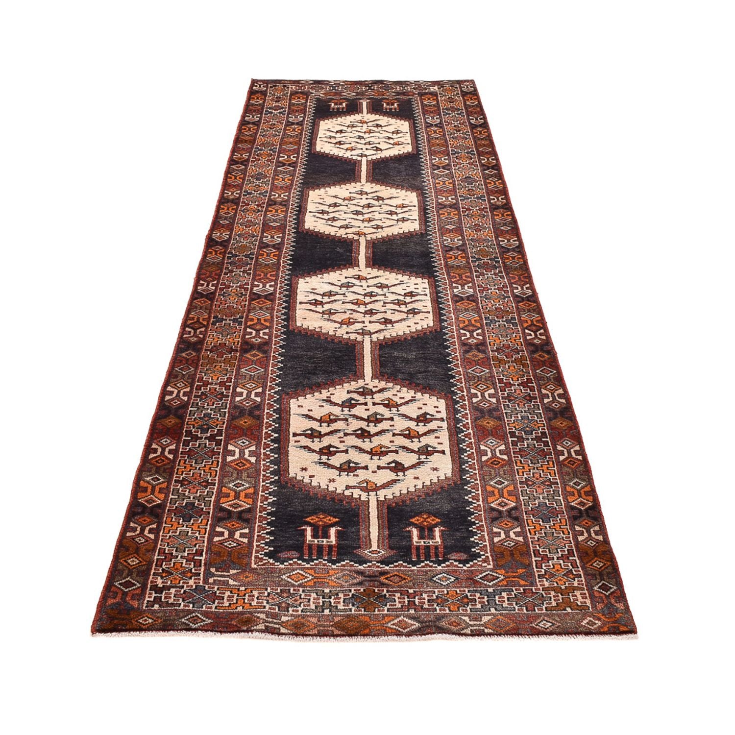 Tapis de couloir Tapis persan - Nomadic - 309 x 104 cm - multicolore