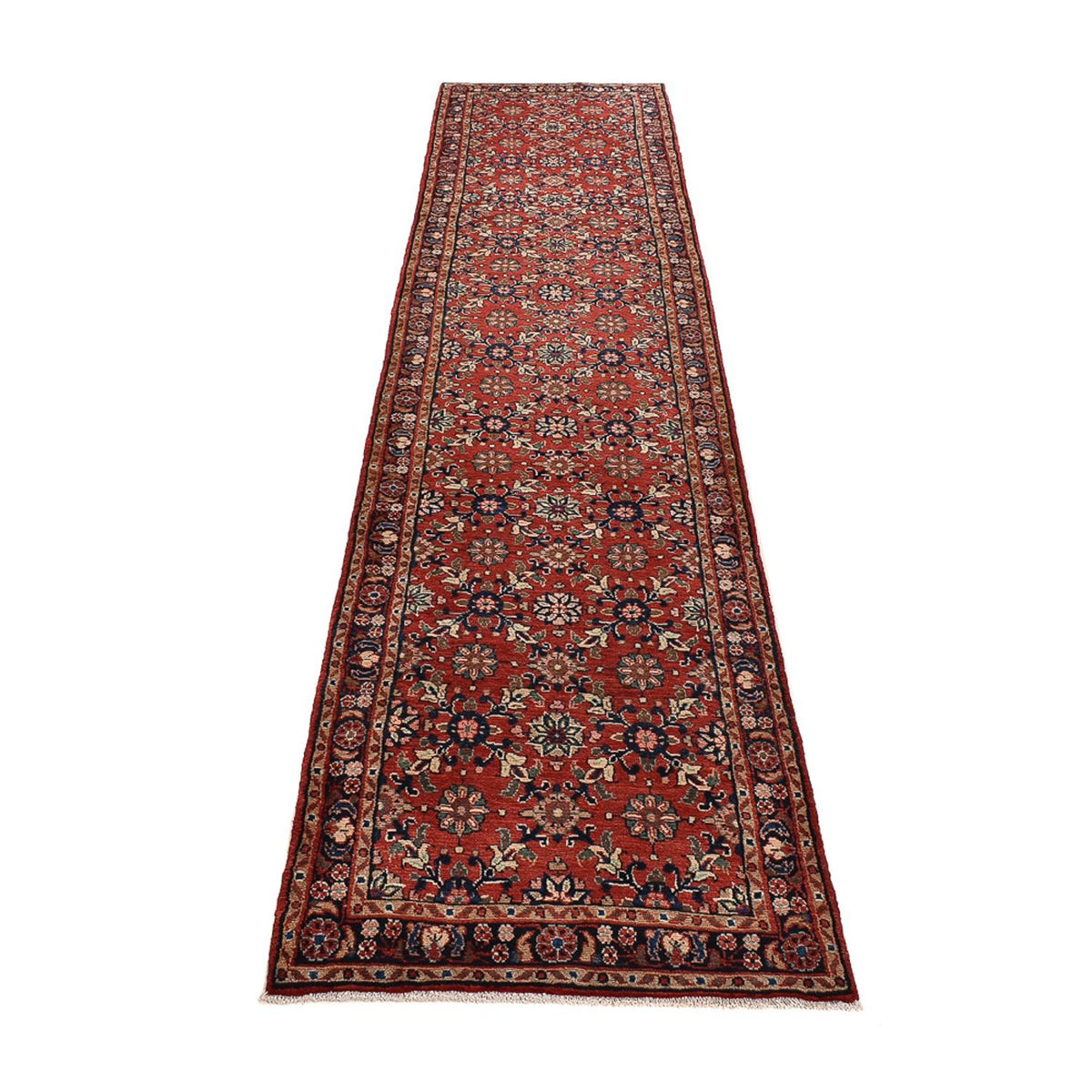 Tapis de couloir Tapis persan - Nomadic - 412 x 89 cm - rouge