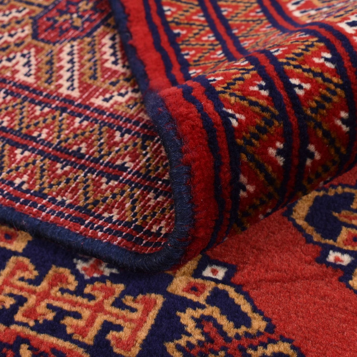 Tapis de couloir Tapis Turkaman - 377 x 104 cm - rouge foncé