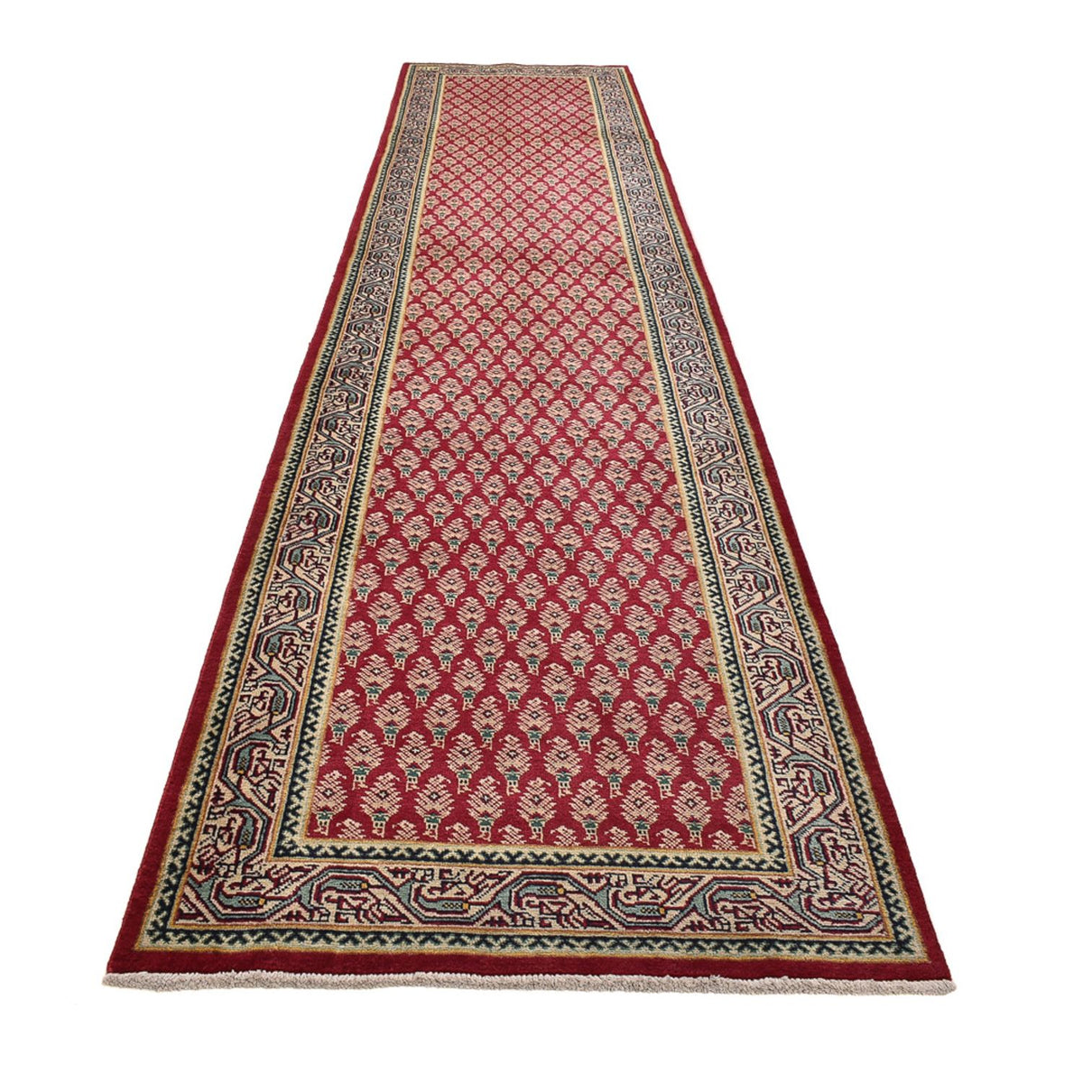Tapis de couloir Tapis persan - Tabriz - 475 x 99 cm - rouge