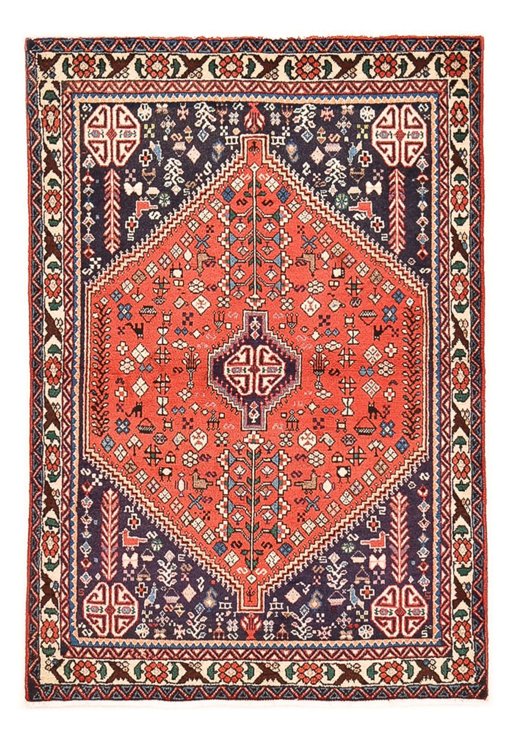 Tapis persan - Nomadic - 142 x 97 cm - rouge