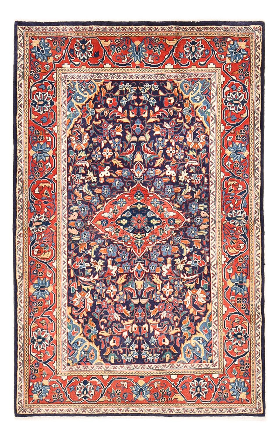 Tapis persan - Nomadic - 170 x 110 cm - bleu foncé