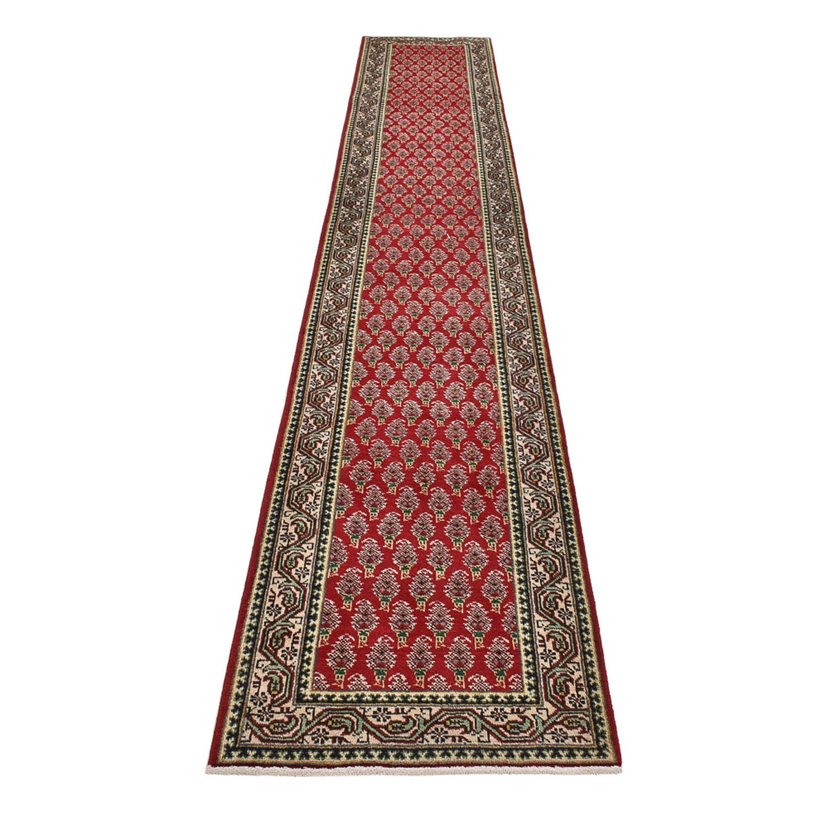 Tapis de couloir Tapis persan - Tabriz - 460 x 73 cm - rouge