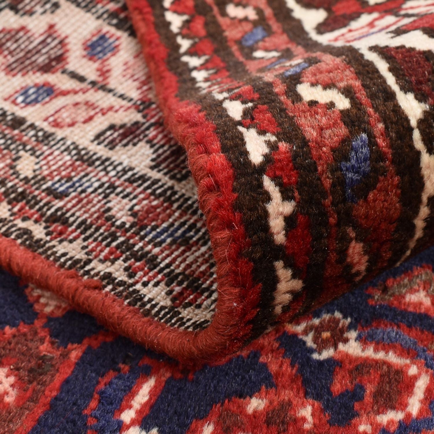Tapis de couloir Tapis persan - Nomadic - 419 x 88 cm - rouge bordeaux