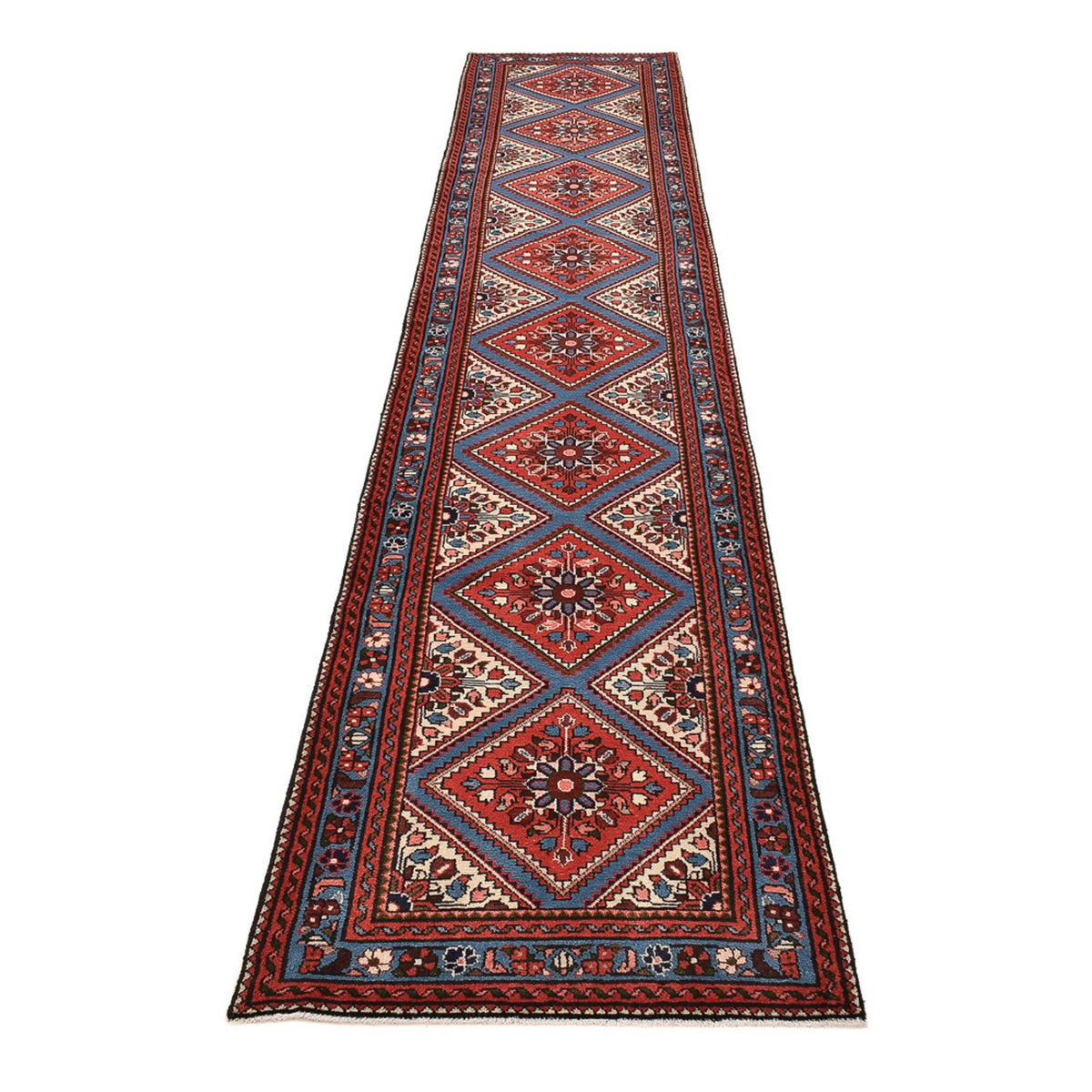 Tapis de couloir Tapis persan - Nomadic - 386 x 78 cm - rouge clair