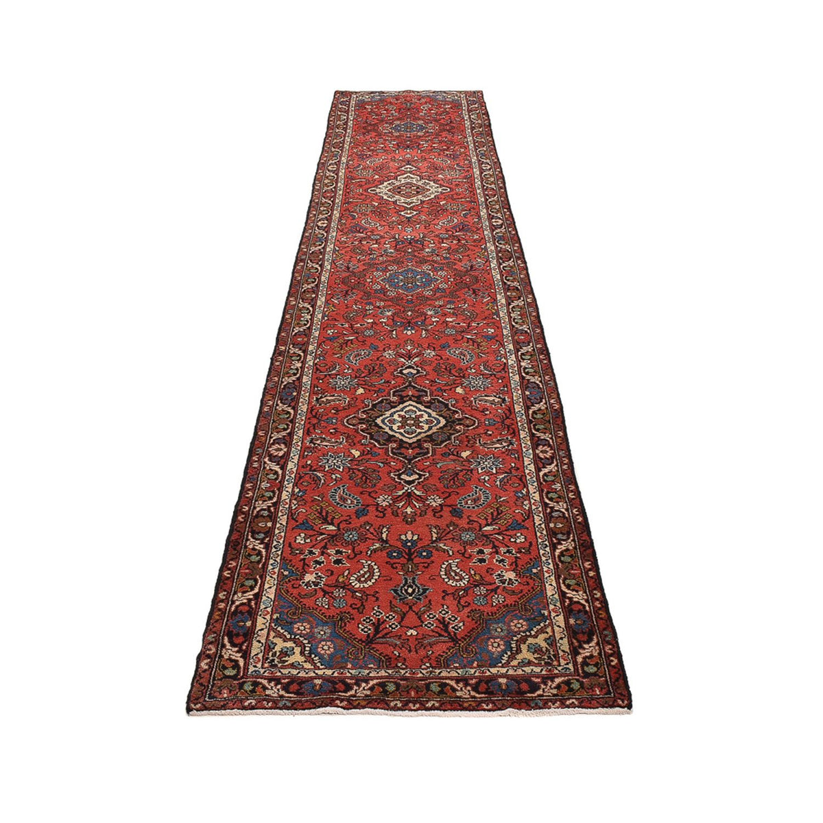 Tapis de couloir Tapis persan - Nomadic - 420 x 78 cm - rouge