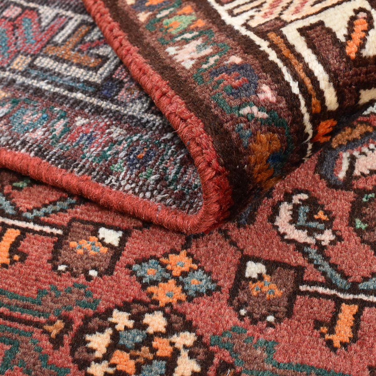 Tapis persan - Nomadic - 163 x 100 cm - rouge foncé