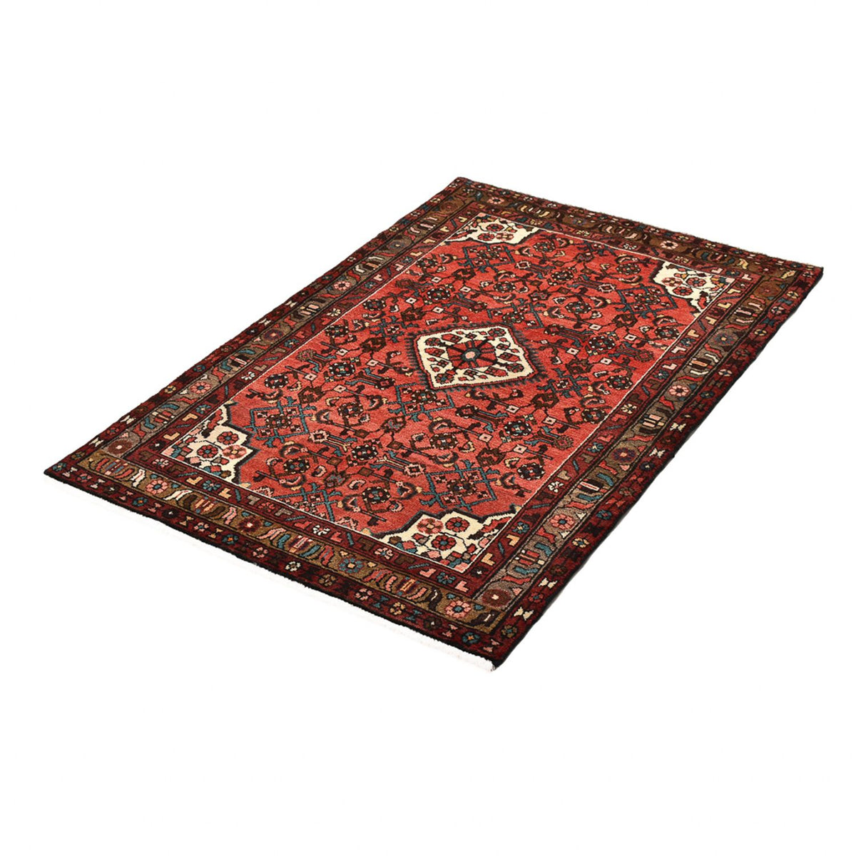 Tapis persan - Nomadic - 154 x 100 cm - rouge clair