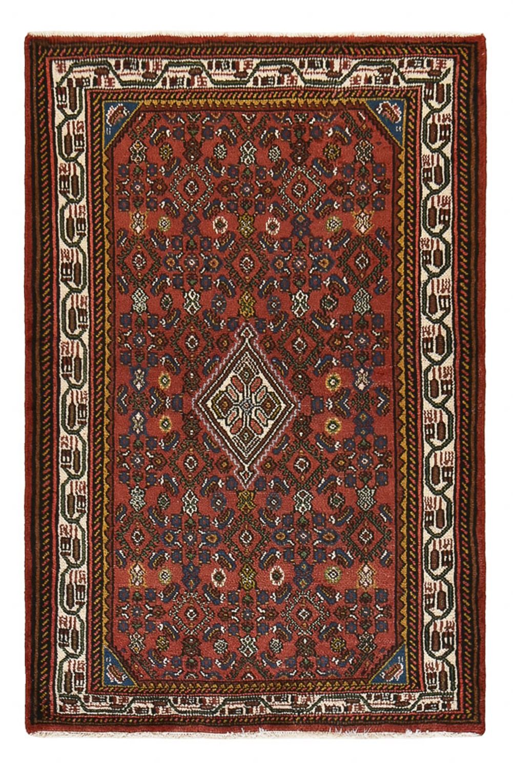 Tapis persan - Nomadic - 150 x 99 cm - rouge foncé