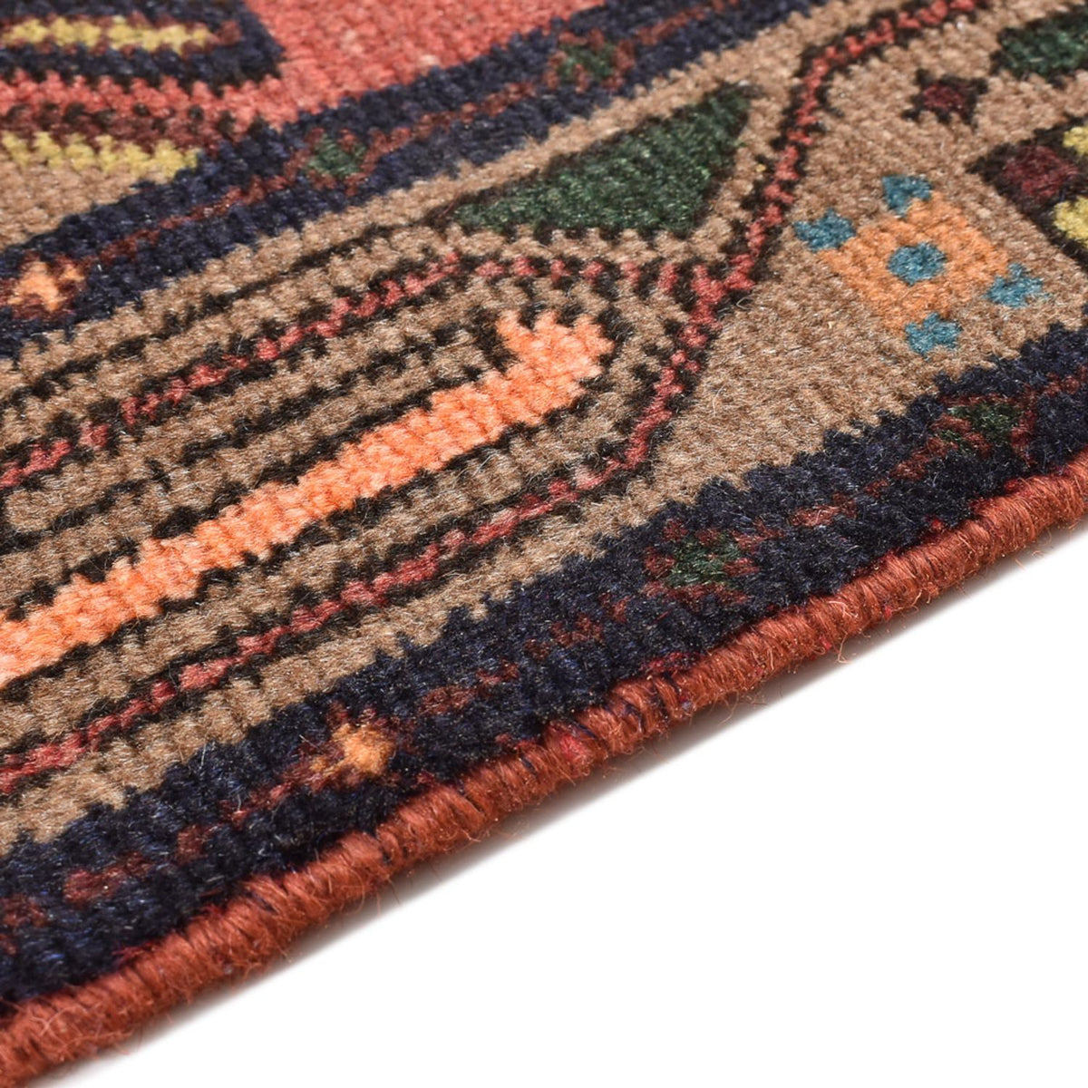 Tapis de couloir Tapis persan - Nomadic - 292 x 75 cm - rouge foncé