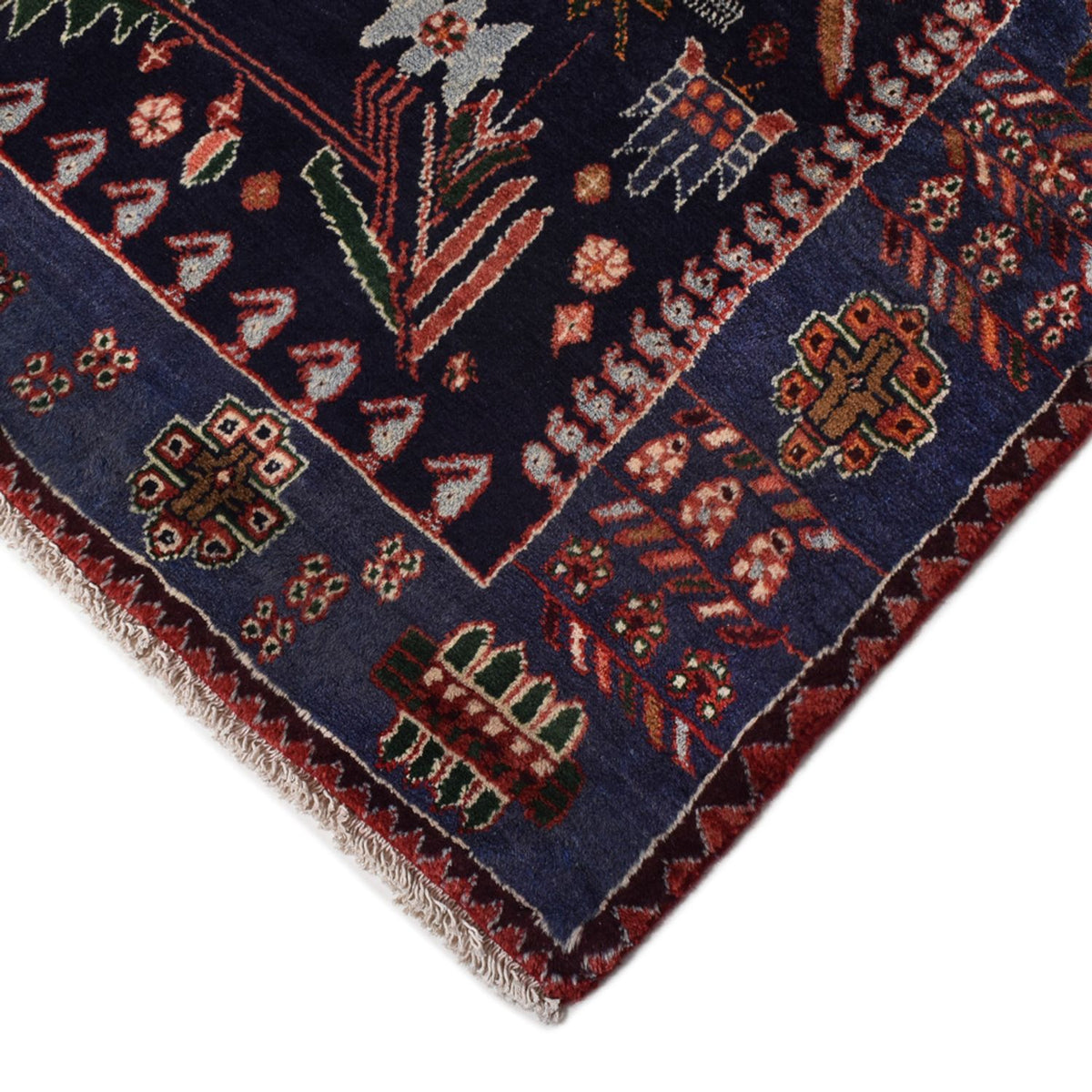 Tapis de couloir Tapis persan - Nomadic - 382 x 168 cm - rouge foncé
