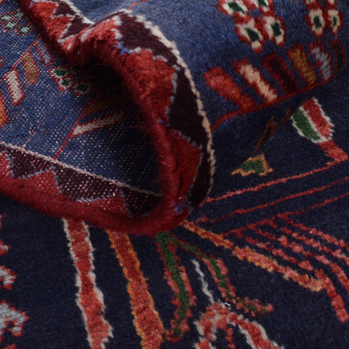 Tapis de couloir Tapis persan - Nomadic - 382 x 168 cm - rouge foncé