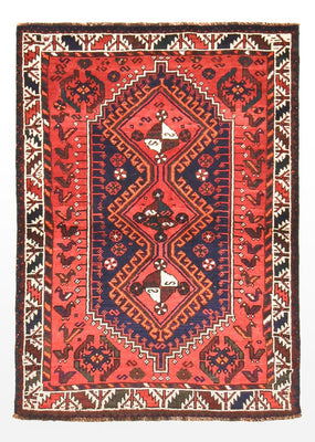 Tapis persan - Nomadic - 163 x 112 cm - rouge