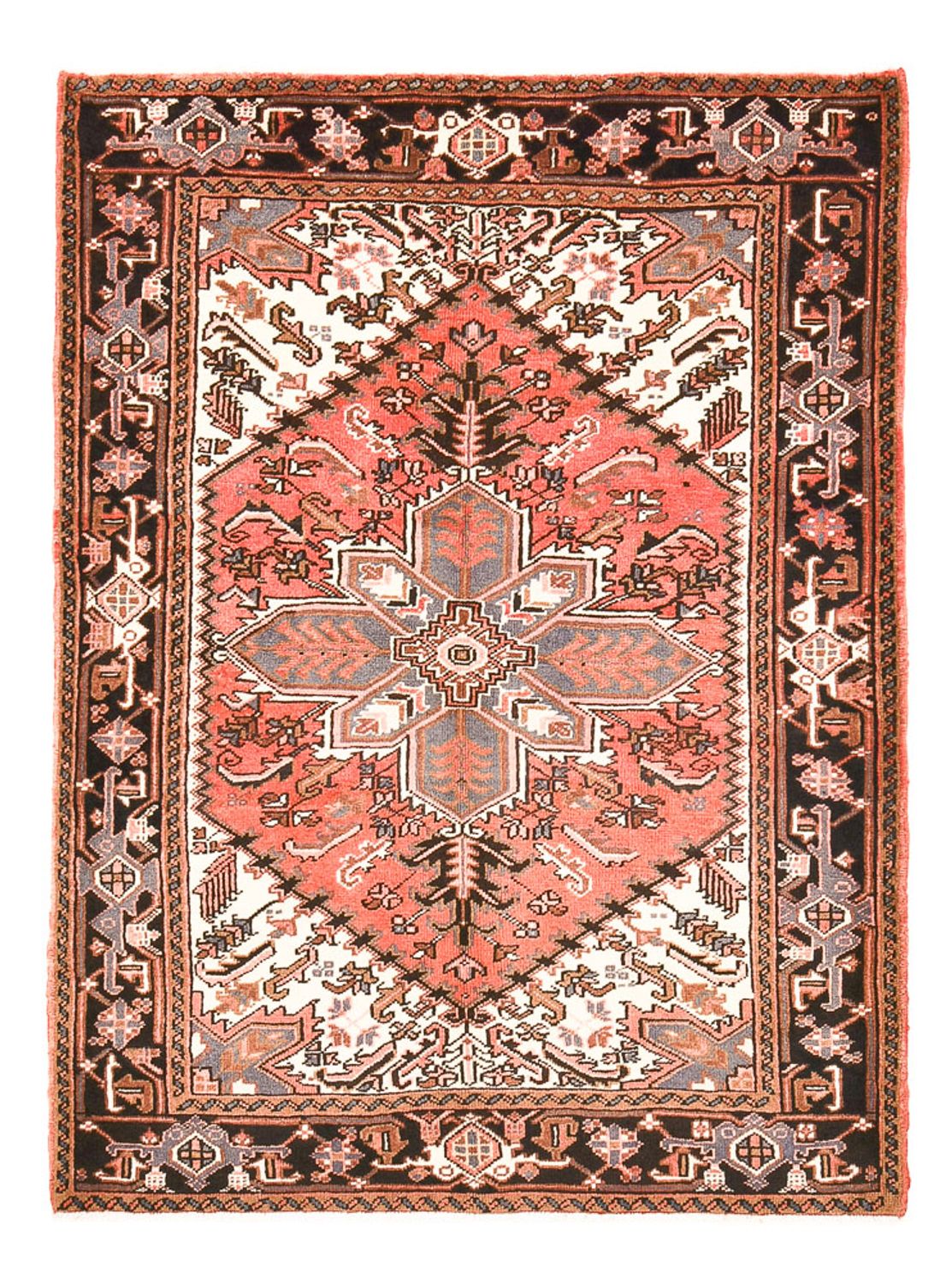 Tapis persan - Nomadic - 205 x 156 cm - rouge clair